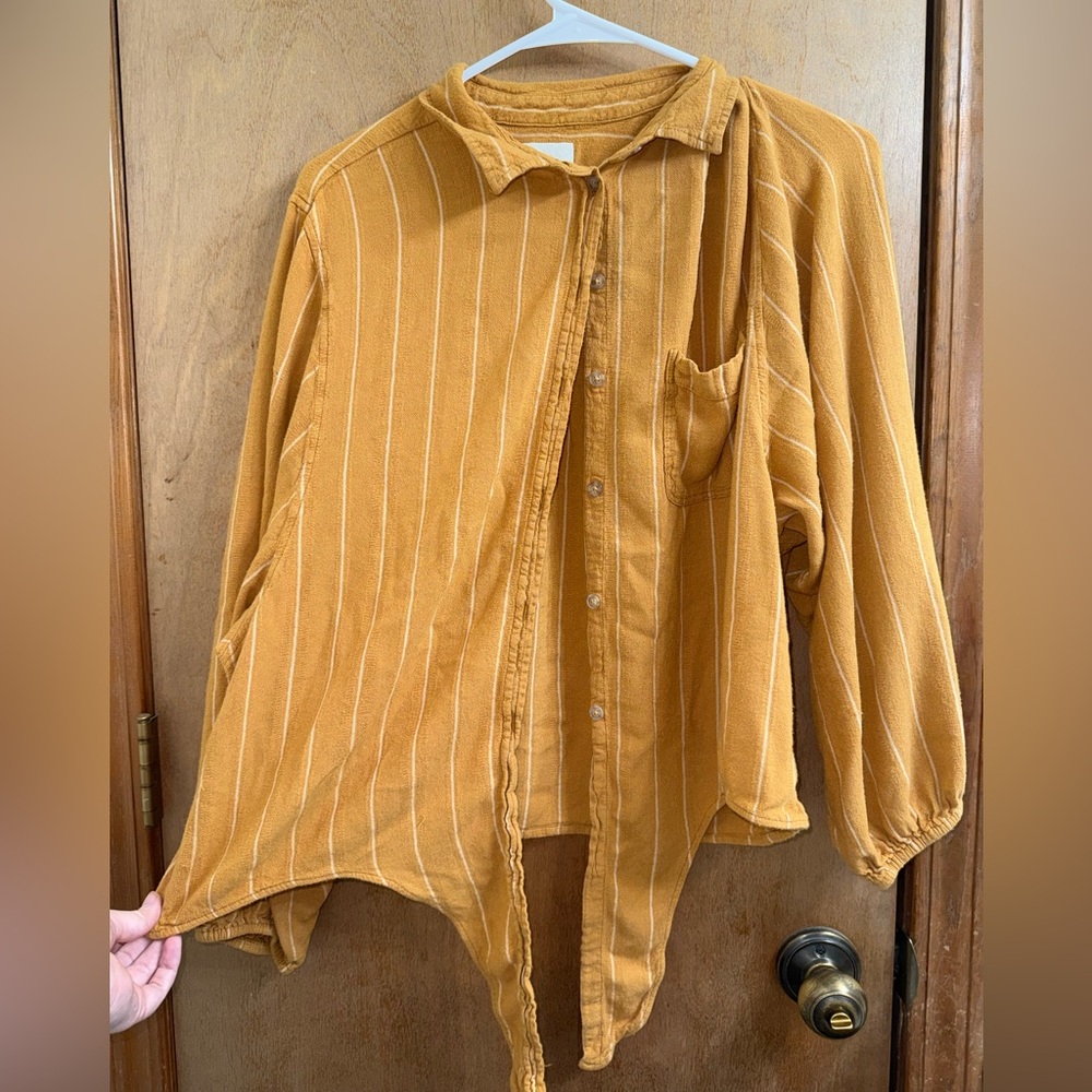 American Eagle Outfitters Yellow Striped Top